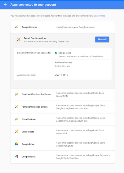 Google App Permissions